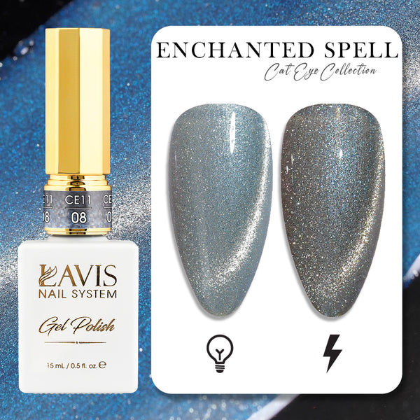 LAVIS Cat Eye CE11 - 08 - Gel Polish 0.5 oz -  Enchanted Spell Collection