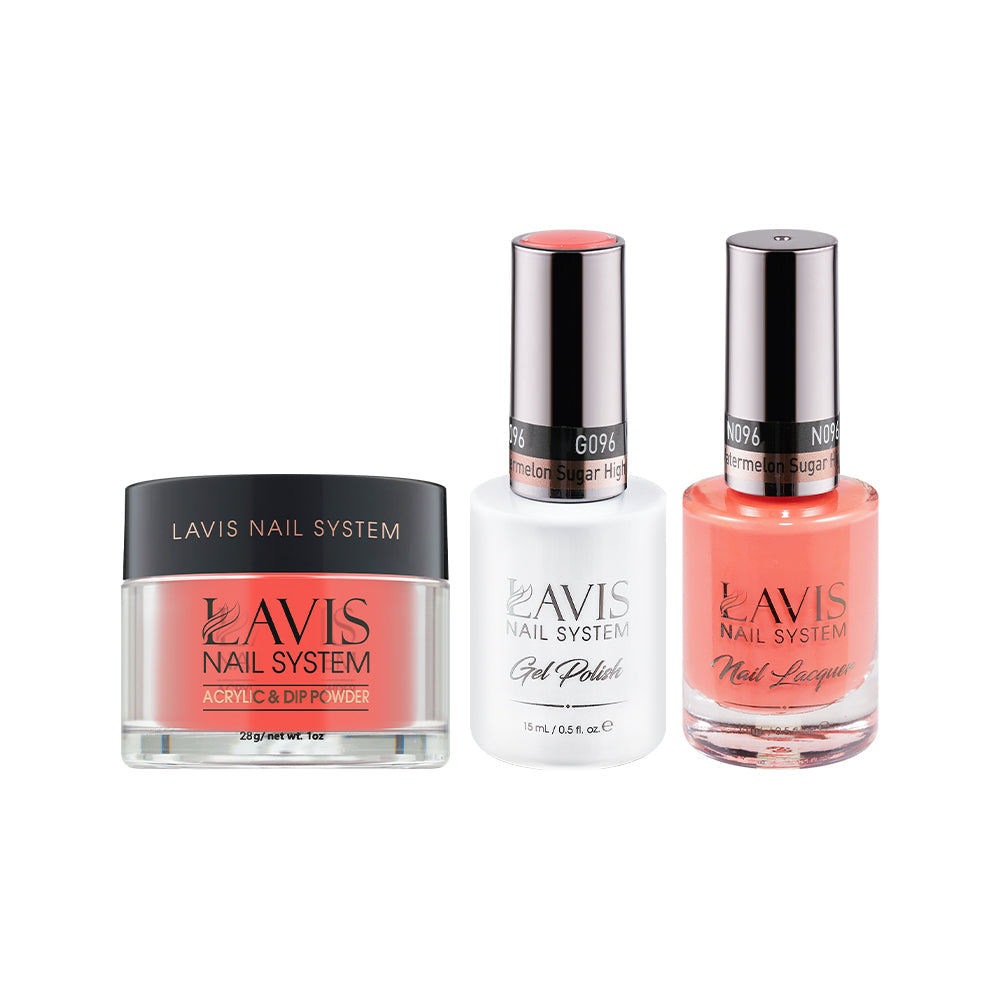 LAVIS 3 in 1 - 096 Watermelon Sugar High - Acrylic & Dip Powder, Gel & Lacquer