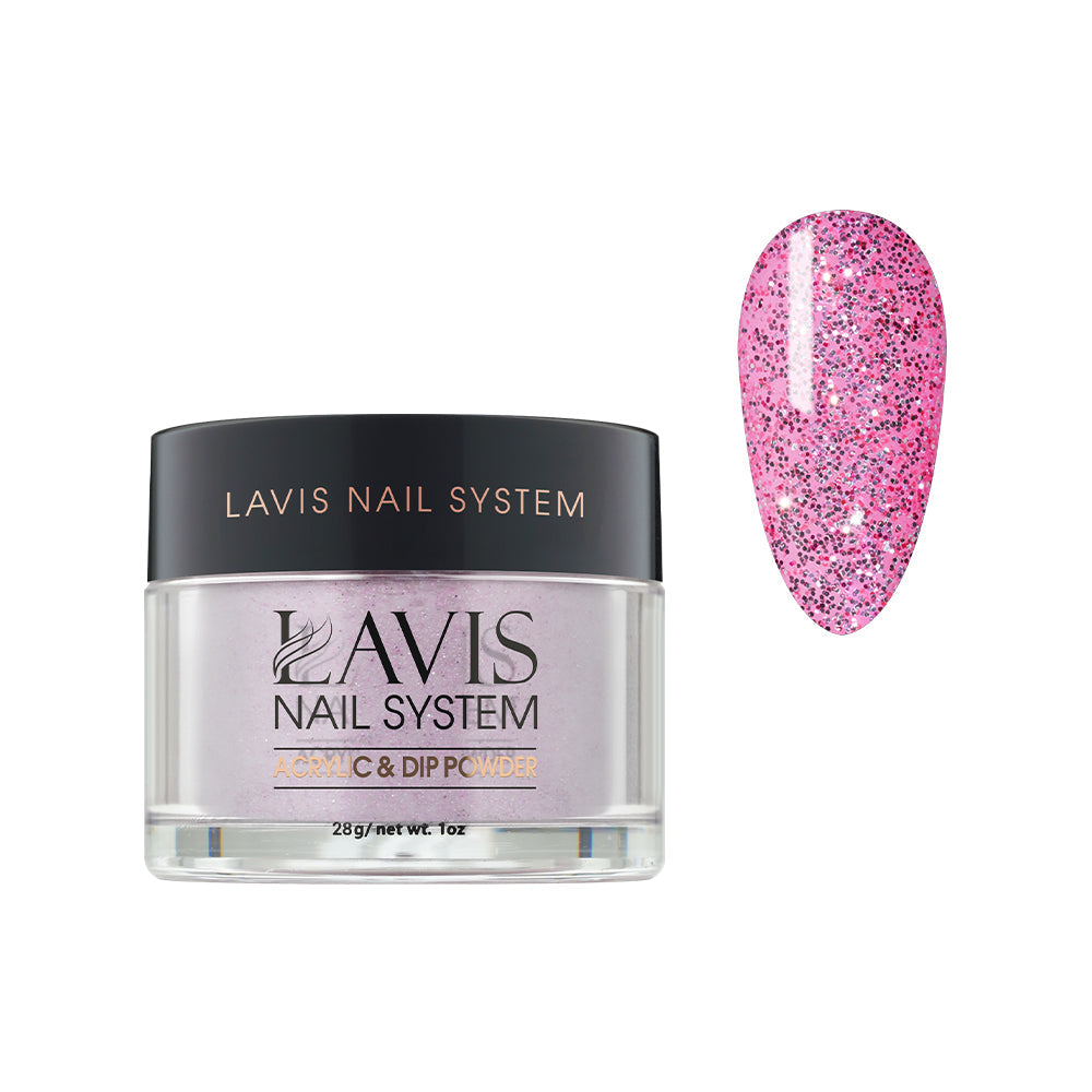 Lavis Acrylic Powder - 098 Pretty Pink Glitter