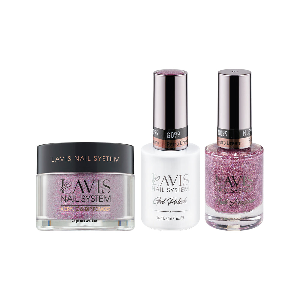 LAVIS 3 in 1 - 099 Retro Dream - Acrylic & Dip Powder, Gel & Lacquer