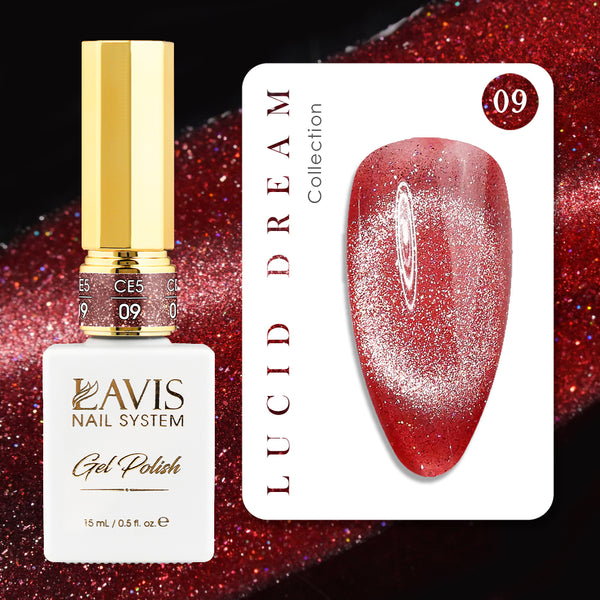 LAVIS Cat Eyes CE5 - 09 (Ver2) - Gel Polish 0.5 oz - A Breath Of Spring Collection