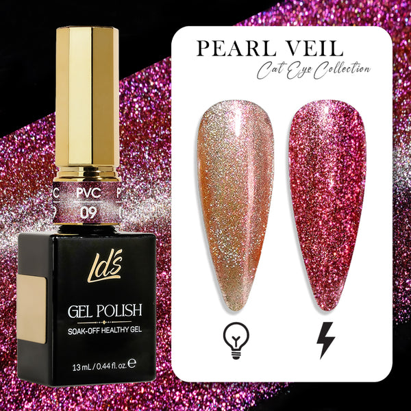 LDS 09 - Gel Polish 0.5 oz - Pearl Veil Cat Eyes