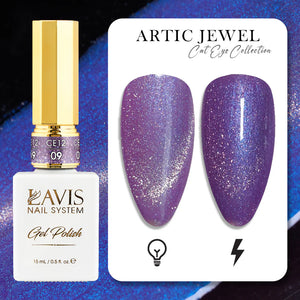 LAVIS Cat Eyes CE12 - 09 - Gel Polish 0.5 oz -  Artic Jewel Collection