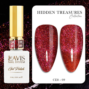 LAVIS Cat Eye CE8 - 09 - Gel Polish 0.5 oz - Hidden Treasures