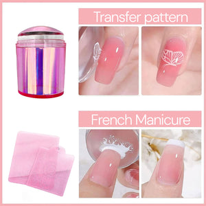 Silicone French Tip Nail Stamper Set