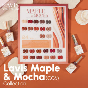 LAVIS C06 - Set 24 Colors - Gel Polish 0.5 oz - Maple & Mocha Collection
