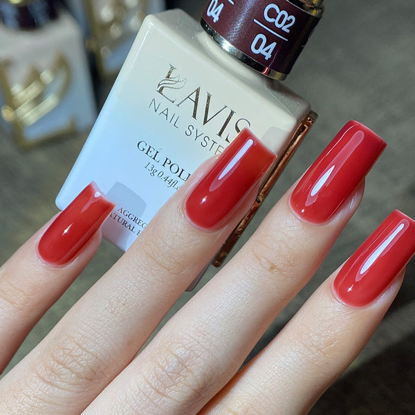 LAVIS C02 (Ver2) - 04 - Gel Polish 0.5 oz - Scarlet Bloom Collection