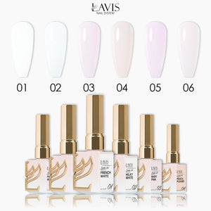  LAVIS Builder Gel In The Bottle - Set 6 Colors (B01 - B06) - Gel Polish 15ml by LAVIS NAILS sold by DTK Nail Supply