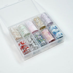 Nail Transfer Foil 3 - Cat & Bow & Flower Pattern - M363