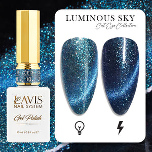 LAVIS Cat Eye CE13 - 10 - Gel Polish 0.5 oz -  Luminous Sky Collection