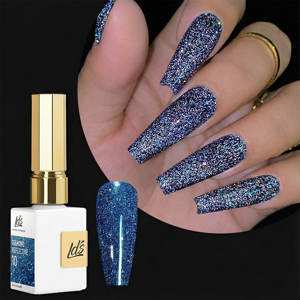 LDS Glitter 10 - Gel Polish 0.5 oz - Diamond Reflective Collection 