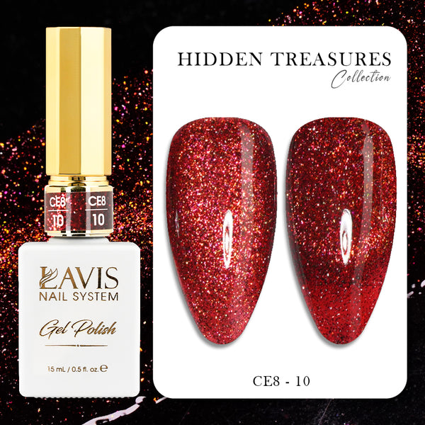 LAVIS Cat Eye CE8 - 10 - Gel Polish 0.5 oz - Hidden Treasures