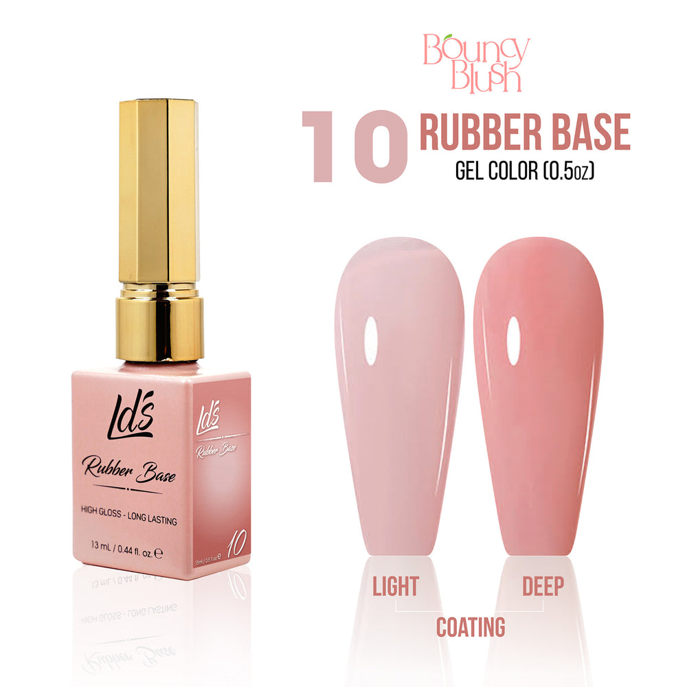 LDS Rubber Base Gel - RB-10 - GEL POLISH 0.5 OZ - Bouncy Blush Collection