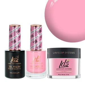 LDS 3 in 1 - 118 Pink Before You Leap - Dip, Gel & Lacquer Matching