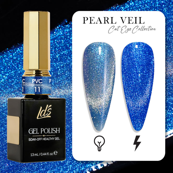 LDS 11 - Gel Polish 0.5 oz - Pearl Veil Cat Eyes