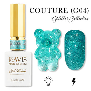 LAVIS Glitter G04 - 11 - Gel Polish 0.5 oz - Couture Collection