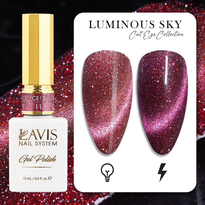 LAVIS Cat Eye CE13 - 11 - Gel Polish 0.5 oz -  Luminous Sky Collection