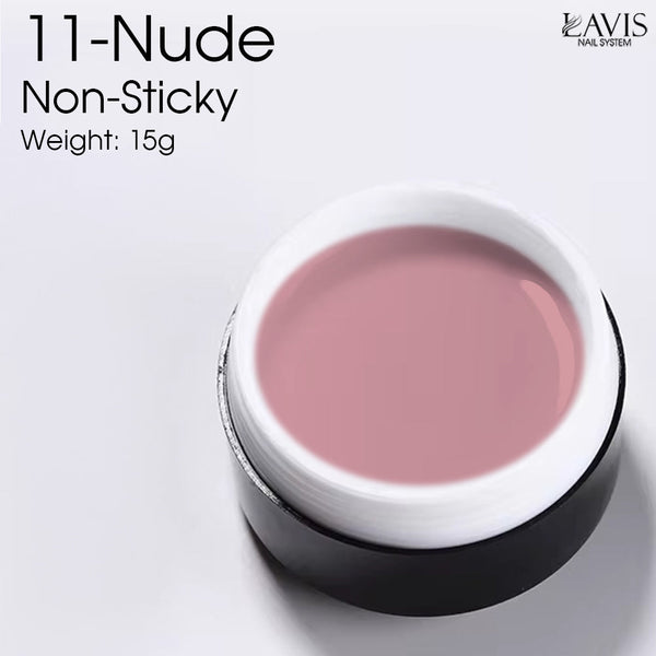 LAVIS J11 - Builder Gel In The Jar 15g - Nude Non Sticky