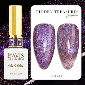 LAVIS Cat Eye CE8 - 11 - Gel Polish 0.5 oz - Hidden Treasures