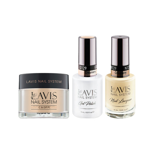 LAVIS 3 in 1 - 129 Creamery - Acrylic & Dip Powder, Gel & Lacquer