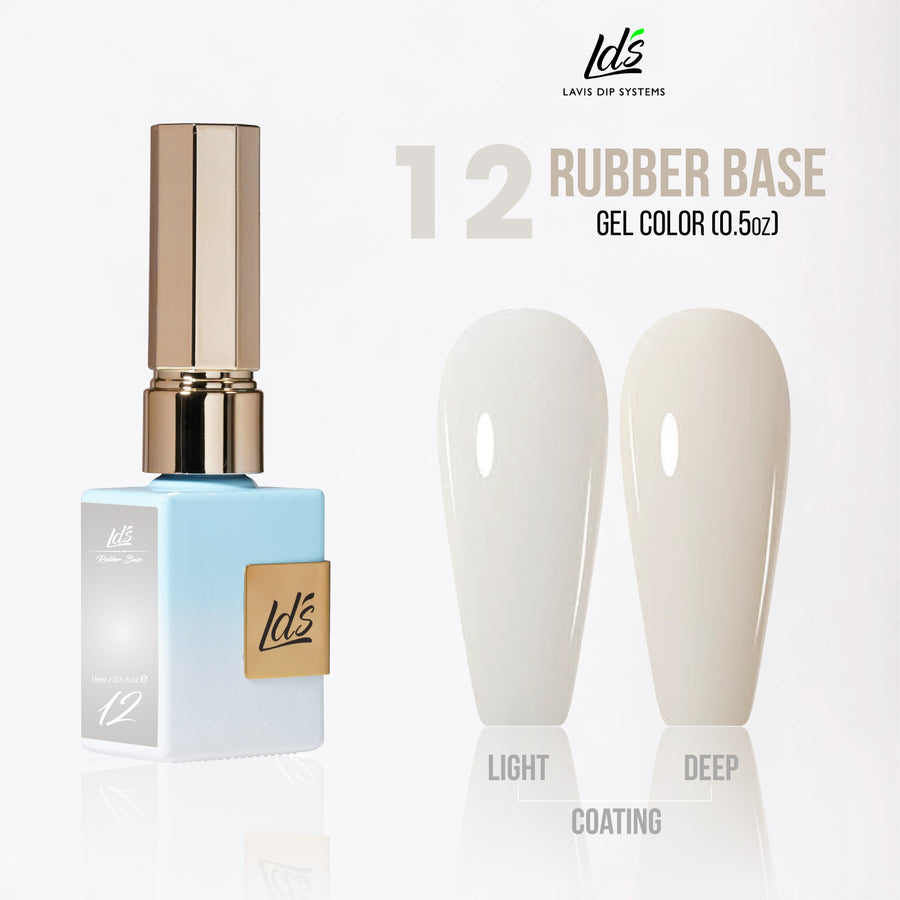 LDS Rubber Base Gel - RB-12 - GEL POLISH 0.5 OZ - Bouncy Blush Collection