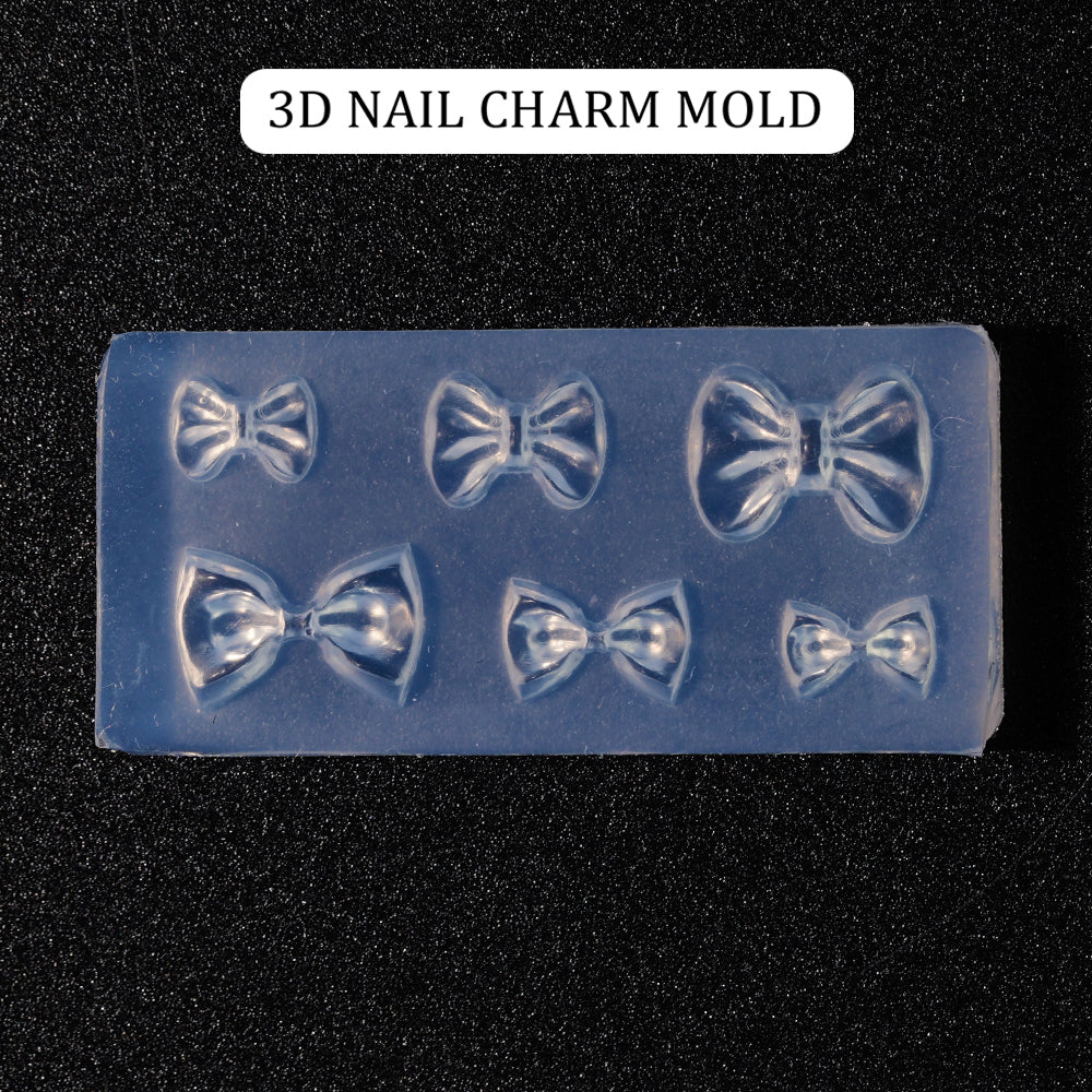  3D Nail Charm Mold 8 - 6 Bows by OTHER sold by DTK Nail Supply