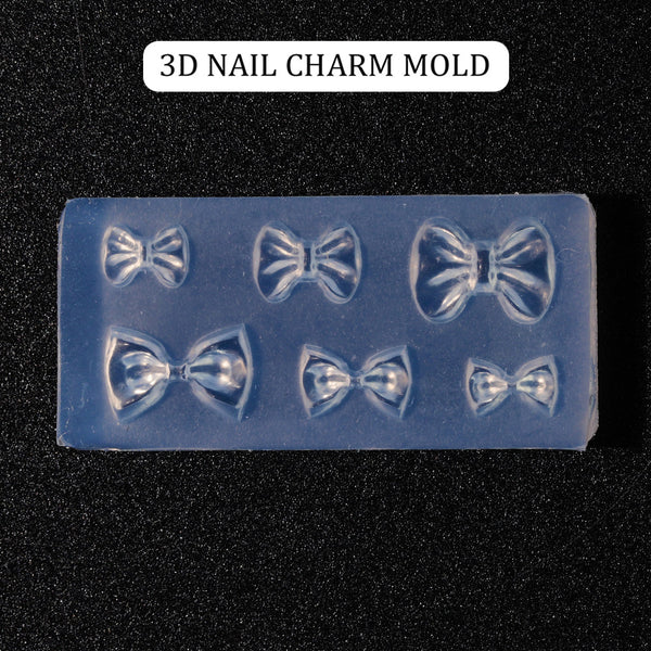  3D Nail Charm Mold 8 - 6 Bows by OTHER sold by DTK Nail Supply