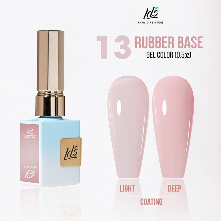 LDS Rubber Base Gel - RB-13 - GEL POLISH 0.5 OZ - Bouncy Blush Collection