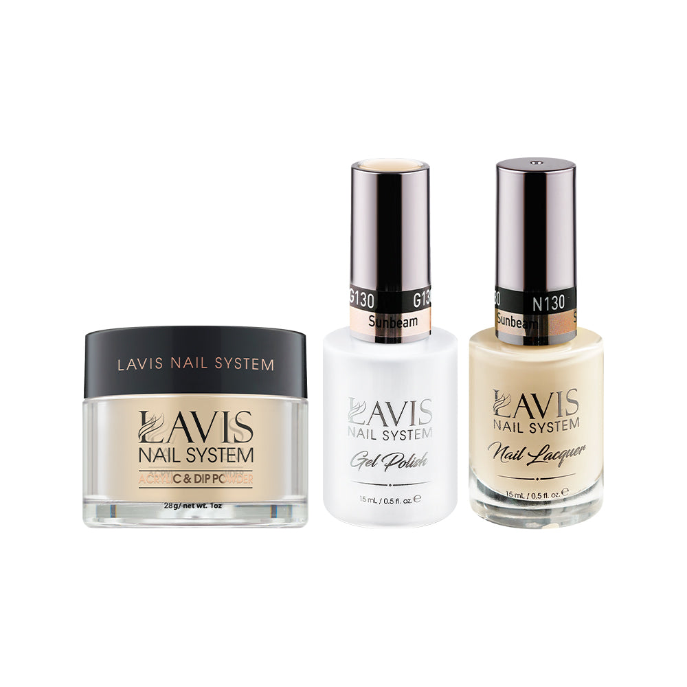 LAVIS 3 in 1 - 130 Sunbeam - Acrylic & Dip Powder, Gel & Lacquer