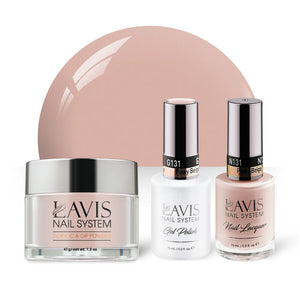 LAVIS 3 in 1 - 131 Pinky Beige - Acrylic & Dip Powder, Gel & Lacquer