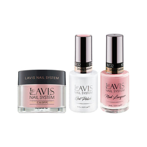 LAVIS 3 in 1 - 132 Smoky Salmon - Acrylic & Dip Powder, Gel & Lacquer