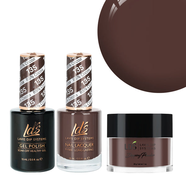 LDS 3 in 1 - 135 85% Cocoa - Dip, Gel & Lacquer Matching