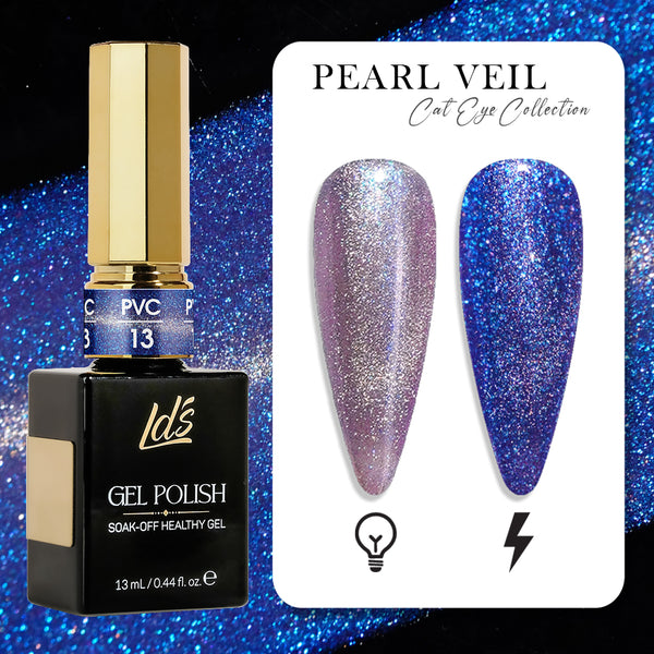 LDS 13 - Gel Polish 0.5 oz - Pearl Veil Cat Eyes