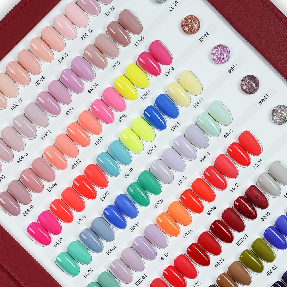 SNS Pro Dipping & Acrylic Powder - Set 144 Colors - Burgundy Collection