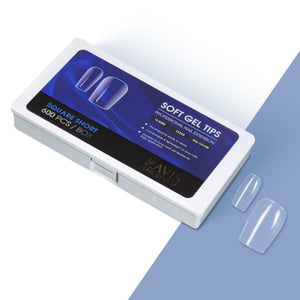 LAVIS Square Short - 12 Sizes Clear - Soft Gel Tips