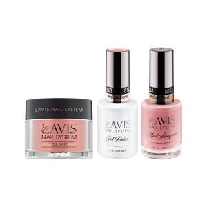 LAVIS 3 in 1 - 143 Mellow Coral - Acrylic & Dip Powder, Gel & Lacquer