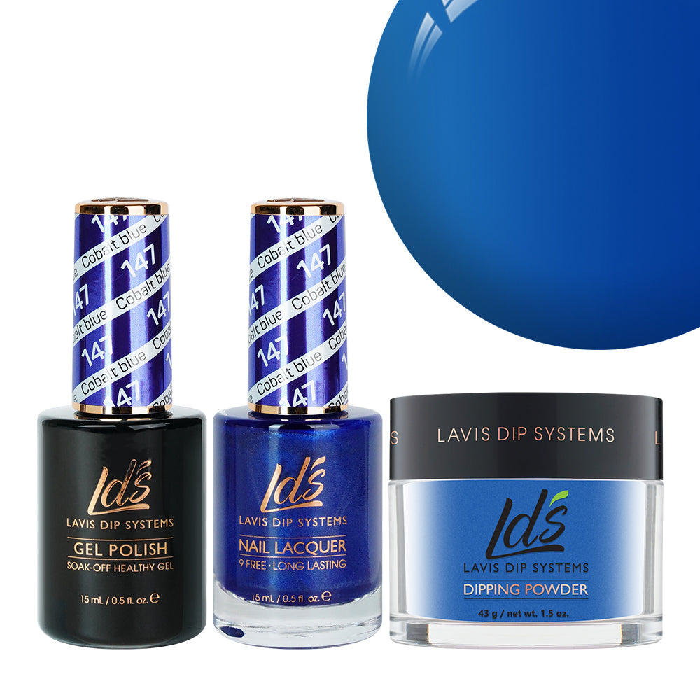 LDS 3 in 1 - 147 Cobalt Blue - Dip, Gel & Lacquer Matching