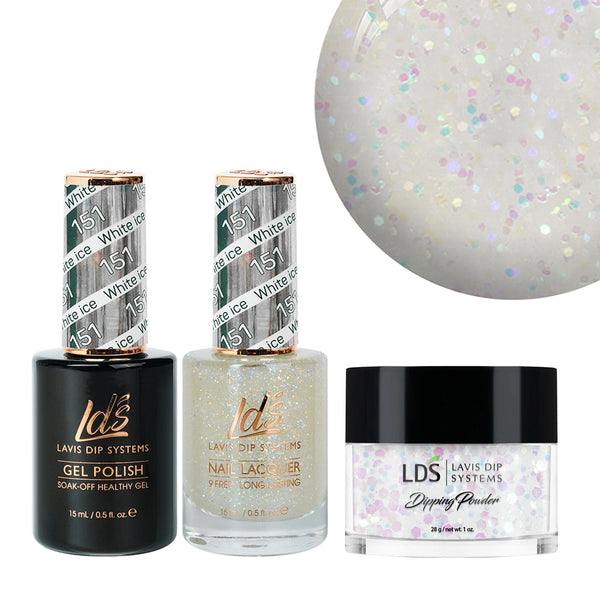 LDS 3 in 1 - 151 White ice - Dip, Gel & Lacquer Matching