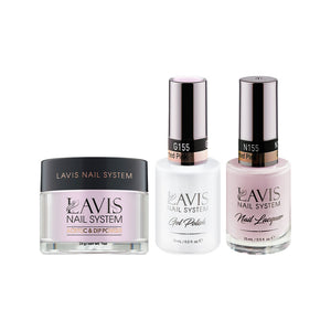 LAVIS 3 in 1 - 155 Lighthearted Pink - Acrylic & Dip Powder, Gel & Lacquer