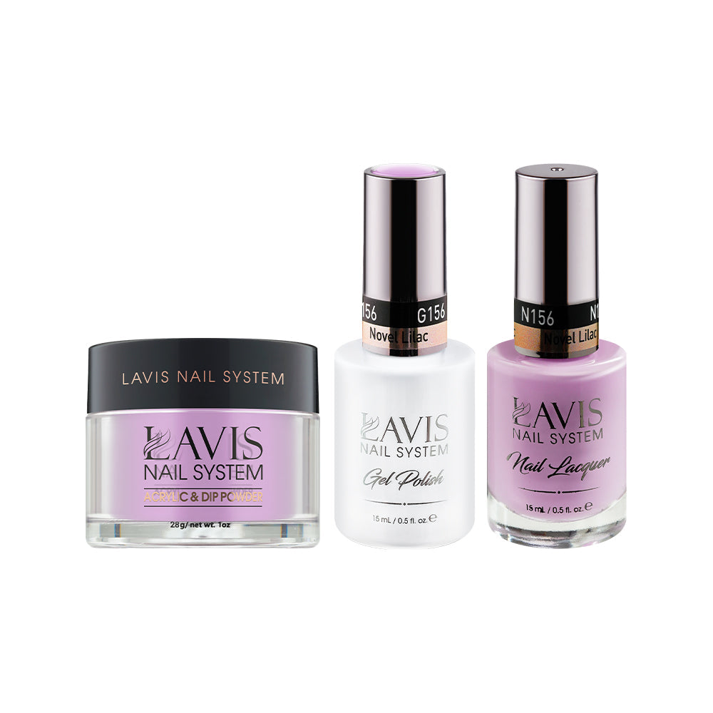 LAVIS 3 in 1 - 156 Novel Lilac - Acrylic & Dip Powder, Gel & Lacquer