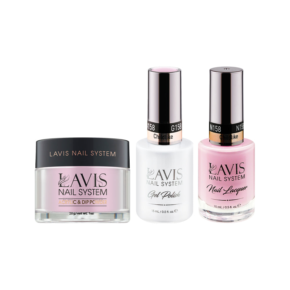 LAVIS 3 in 1 - 158 Childlike - Acrylic & Dip Powder, Gel & Lacquer