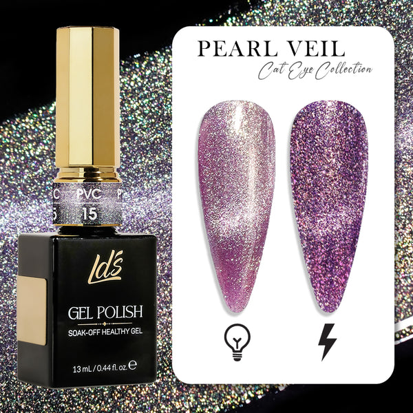 LDS 15 - Gel Polish 0.5 oz - Pearl Veil Cat Eyes