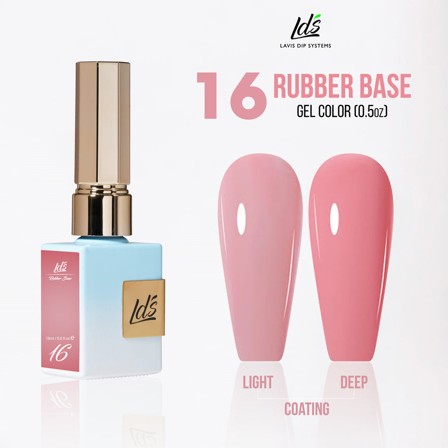 LDS Rubber Base Gel - RB-16 - GEL POLISH 0.5 OZ - Bouncy Blush Collection