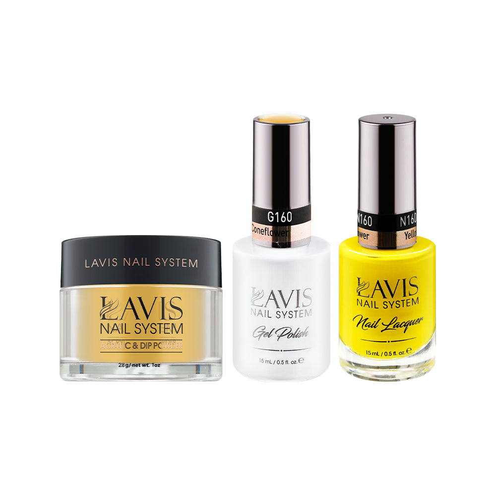 LAVIS 3 in 1 - 160 Yellow Coneflower - Acrylic & Dip Powder, Gel & Lacquer