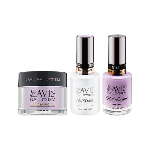 LAVIS 3 in 1 - 162 Berry Frappe - Acrylic & Dip Powder, Gel & Lacquer