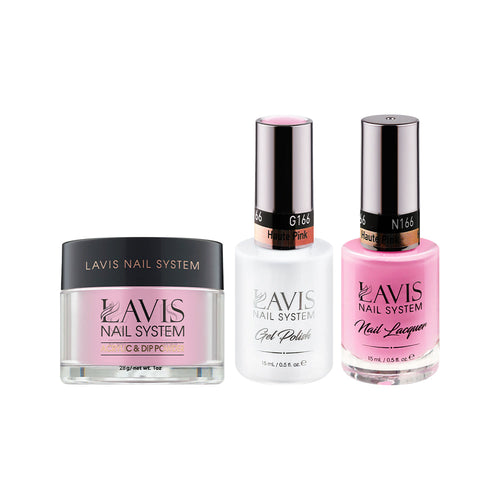 LAVIS 3 in 1 - 166 Haute Pink - Acrylic & Dip Powder, Gel & Lacquer