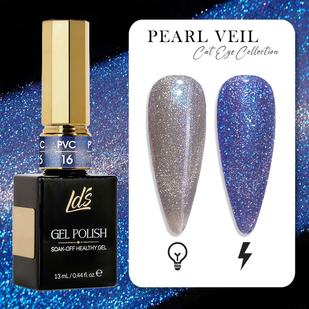 LDS 16 - Gel Polish 0.5 oz - Pearl Veil Cat Eyes