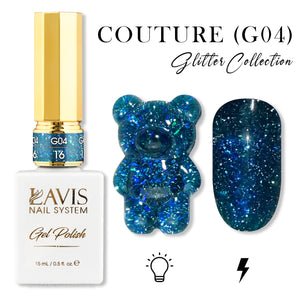 LAVIS Glitter G04 - 16 - Gel Polish 0.5 oz - Couture Collection