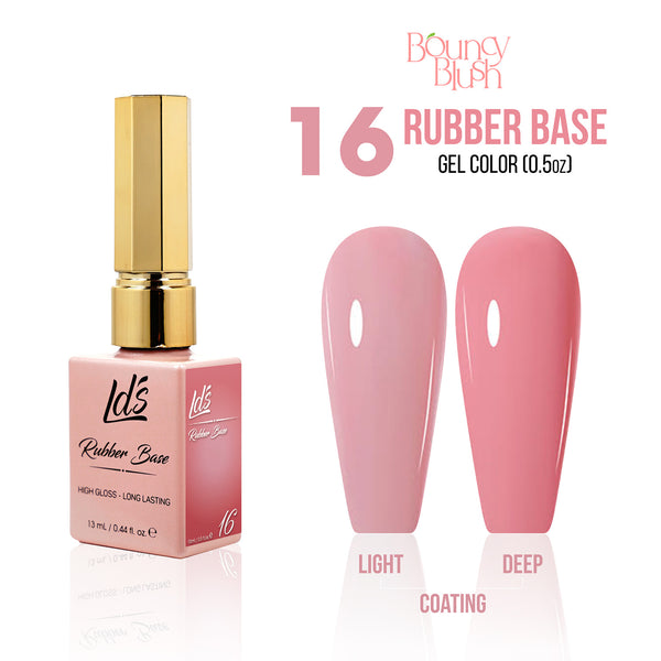 LDS Rubber Base Gel - RB-16 - GEL POLISH 0.5 OZ - Bouncy Blush Collection