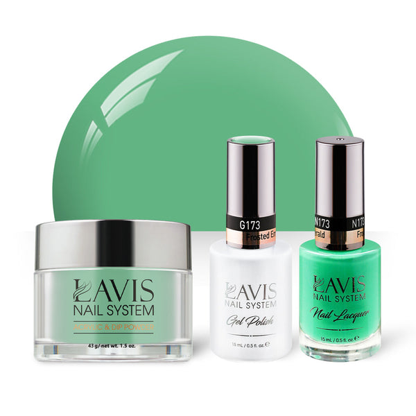 LAVIS 3 in 1 - 173 Frosted Emerald - Acrylic & Dip Powder, Gel & Lacquer